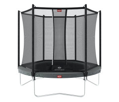berg_trampoline_favorit_regular_met_veiligheidsnet_grijs_en_groen