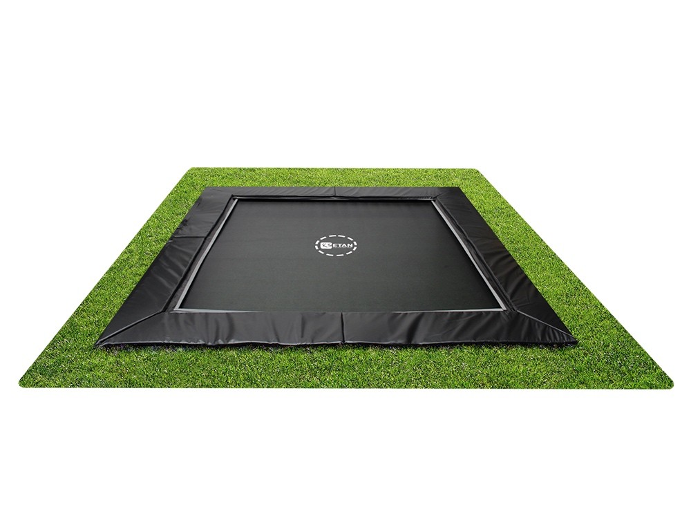 item nachtmerrie Fabrikant Etan UltraFlat trampoline vierkant 198 x 198 zwart | Van Ee Buitenspeelgoed