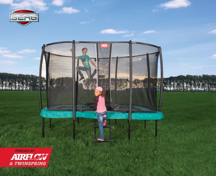 Berg EazyFit trampoline + Safety Net Deluxe | Van Ee Buitenspeelgoed