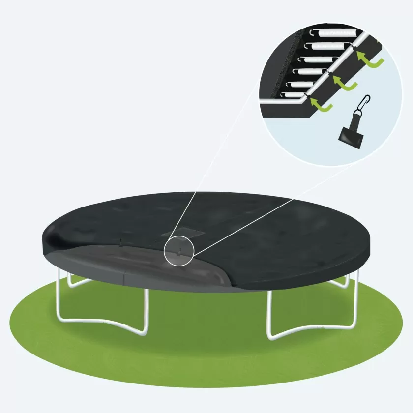 titel Brig zuurstof Etan Premium trampoline beschermhoes 305 cm / 10ft zwart | Van Ee  Buitenspeelgoed