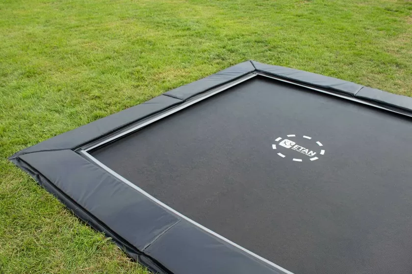 UltraFlat trampoline rechthoekig 198 x 294 cm zwart | Van Ee Buitenspeelgoed